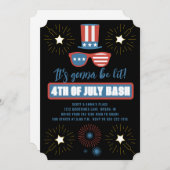 Juli Party Einladungen (Vorne/Hinten)