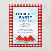 Juli Party Einladungspostkarte (Vorderseite)