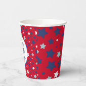 Juli Party Event Personalisiere Rot Blau Pappbecher (Links)