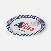 Juli Party Feier Pappteller (Schrägansicht)