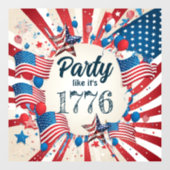 Juli Party Fensteraufkleber (Blatt)