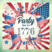 Juli Party Fensteraufkleber (Blatt 3)