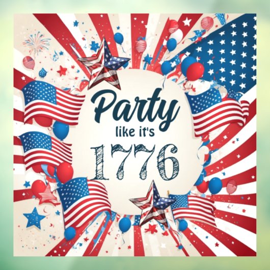 Juli Party Fensteraufkleber (Blatt 3)