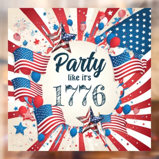 Juli Party Fensteraufkleber (Blatt 2)