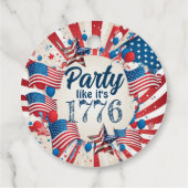 Juli Party Geschenkanhänger (Rückseite)