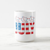 Juli Party Monat US Flagge Kaffeetasse (Mittel)