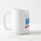 Juli Party Monat US Flagge Kaffeetasse (Links)
