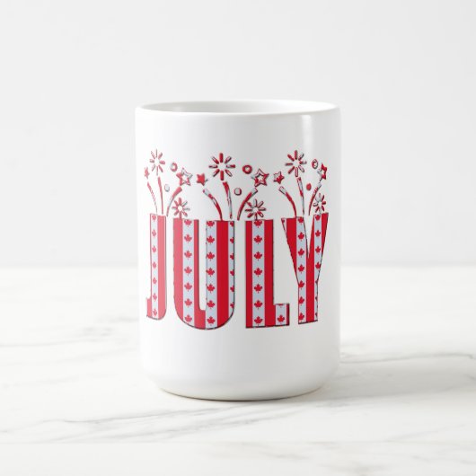 Juli Party Monatsflagge des kanadischen Ahornblatt Kaffeetasse (Mittel)