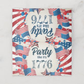 Juli Party Platzkarte (Außenseite Aufgefaltet)