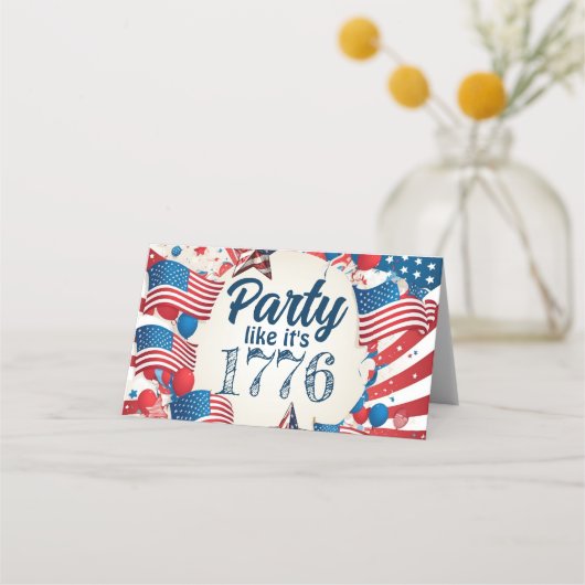 Juli Party Platzkarte (Rückseite)