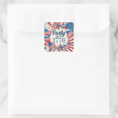 Juli Party Quadratischer Aufkleber (Tasche)