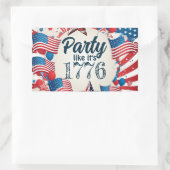 Juli Party Rechteckiger Aufkleber (Tasche)