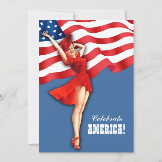 Juli Party | Retro-Button für Veranstaltungen Einladung (Vorderseite)