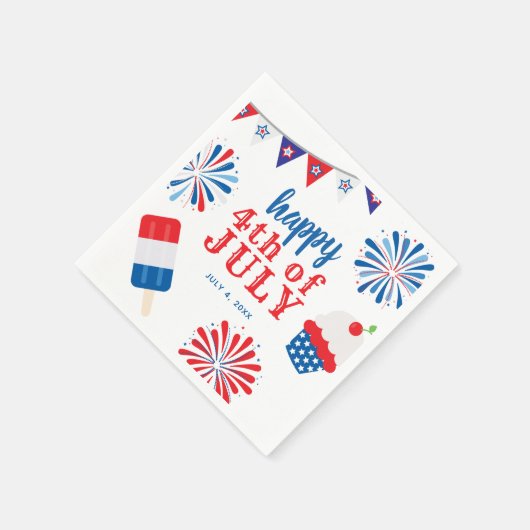 Juli Party Serviette (Ecke)