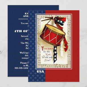 Juli Party   Vintage Gestaltung von Veranstaltunge Einladung