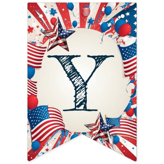 Juli Party Wimpelkette (Erste Fahne)