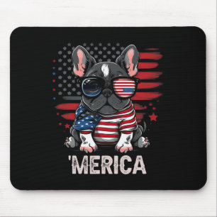 Juli Patriotic Frenchie Dog Merica Mousepad