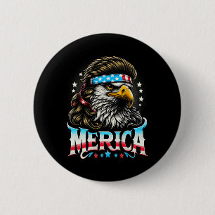 Juli Patriotic Funny Eagle 4. Juli USA Merica Button