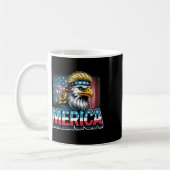 Juli Patriotic Funny Eagle 4. Juli USA Merica Kaffeetasse (Links)