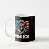 Juli Patriotic Funny Eagle 4. Juli USA Merica Kaffeetasse (Links)