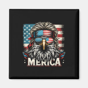 Juli Patriotic Funny Eagle 4. Juli USA Merica Magnet