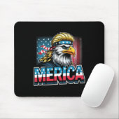 Juli Patriotic Funny Eagle 4. Juli USA Merica Mousepad (Mit Mouse)