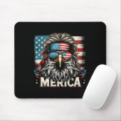 Juli Patriotic Funny Eagle 4. Juli USA Merica Mousepad (Mit Mouse)