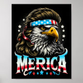 Juli Patriotic Funny Eagle 4. Juli USA Merica Poster (Vorne)