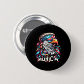Juli Patriotic Funny Eagle 4. Juli Usa Murica Button (Vorne & Hinten)