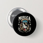 Juli Patriotic Funny Eagle 4. Juli Usa Murica Button (Vorne & Hinten)