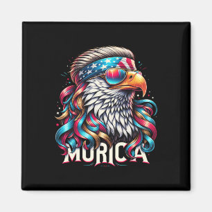 Juli Patriotic Funny Eagle 4. Juli Usa Murica Magnet