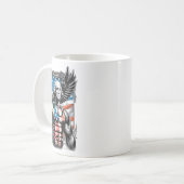 Juli Patriotic Funny George Washington 4. Juli Kaffeetasse (Vorderseite Links)