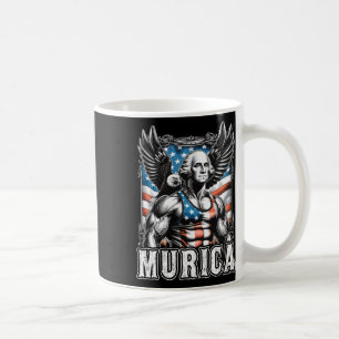 Juli Patriotic Funny George Washington 4. Juli Kaffeetasse