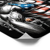 Juli Patriotic Funny George Washington 4. Juli Poster (Ecke)