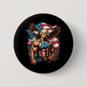 Juli Patriotic Funny George Washington Juli Button (Vorderseite)