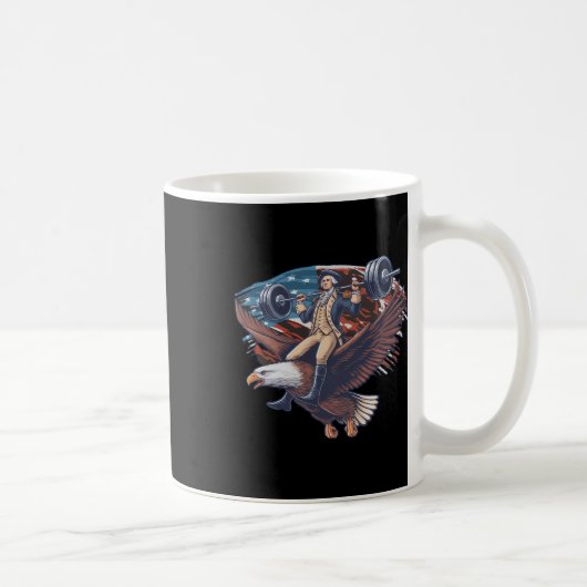 Juli Patriotic Funny George Washington Juli Kaffeetasse (Rechts)