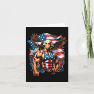 Juli Patriotic Funny George Washington Juli Karte