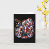 Juli Patriotic Funny George Washington Juli Karte (Gelbe Blume)