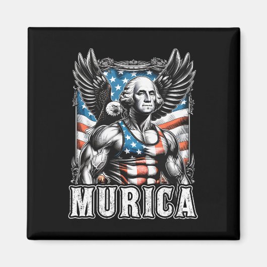 Juli Patriotic Funny George Washington Juli Magnet (Vorne)