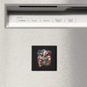 Juli Patriotic Funny George Washington Juli Magnet (In Situ (Geschirrspüler))