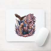 Juli Patriotic Funny George Washington Juli Mousepad (Mit Mouse)