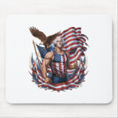 Juli Patriotic Funny George Washington Juli Mousepad (Vorne)