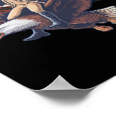 Juli Patriotic Funny George Washington Juli Poster (Ecke)