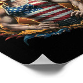 Juli Patriotic Funny George Washington Juli Poster (Ecke)