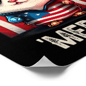 Juli Patriotic Hamster Merica Poster (Ecke)