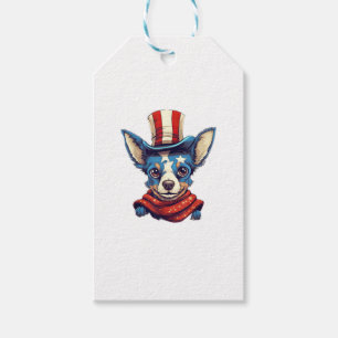 Juli Patriotic Rat Terrier Dog Geschenkanhänger