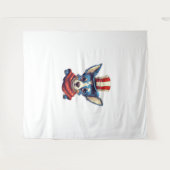 Juli Patriotic Rat Terrier Dog Wandteppich (Vorderseite (Horizontal))