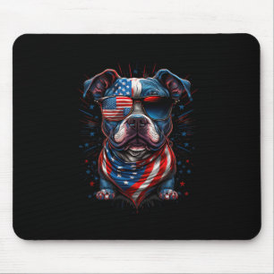 Juli Patriotic Staffordshire Bull Terrier Dog U Mousepad