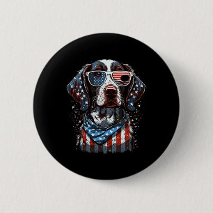 Juli Patriotischer deutscher Kurzhaarhund U Button