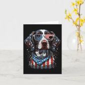 Juli Patriotischer deutscher Kurzhaarhund U Karte (Gelbe Blume)